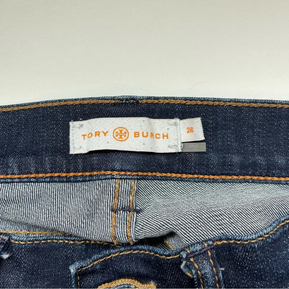 Tory Burch Dark Wash Low Rise Super Skinny Jeans 26 Women’s - Picture 12 of 15